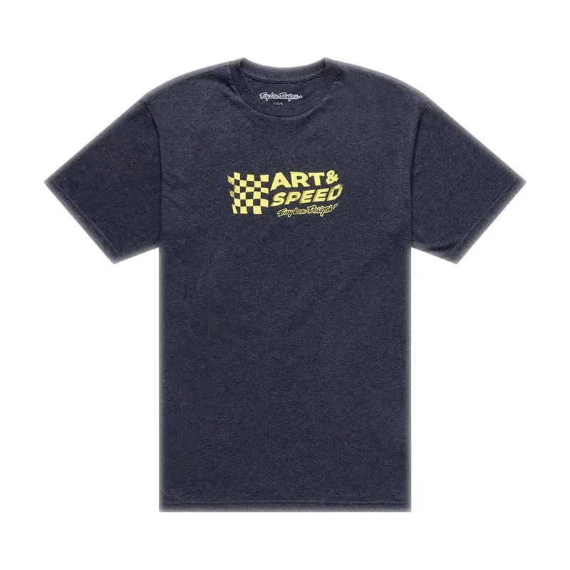 Troy Lee Designs Finish Line Men's Short Sleeve T-Shirt - Black Heather