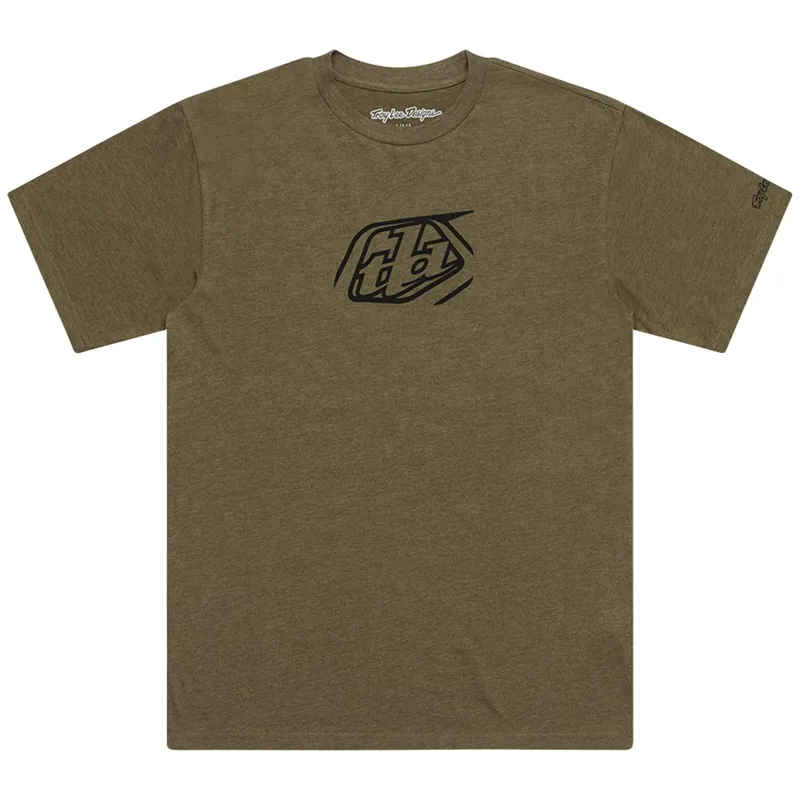 Troy Lee Designs Badge Men's Short Sleeve T-Shirt - Olive Heather