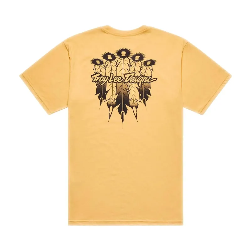 Troy Lee Designs Feather Men's Short Sleeve T-Shirt - Feather Bleached Melon-1