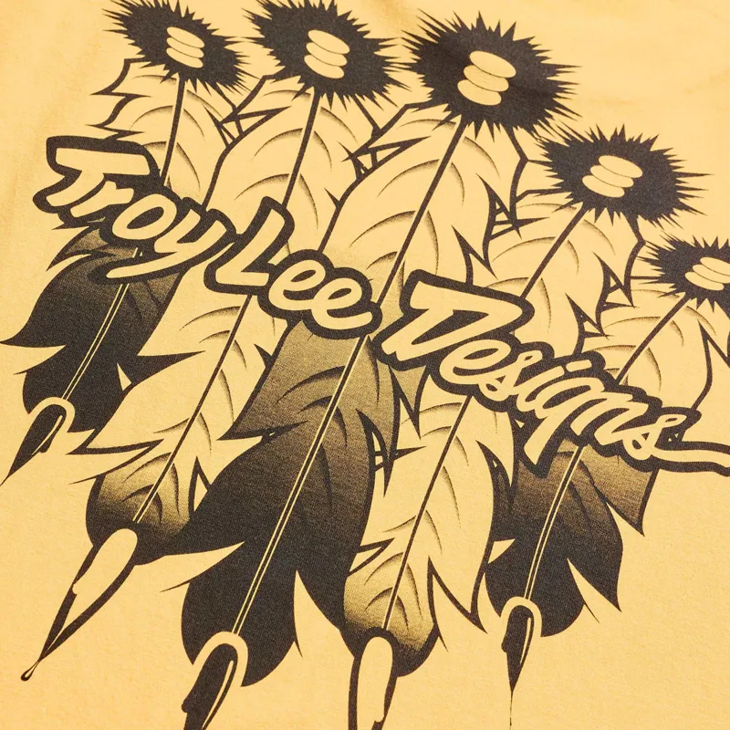 Troy Lee Designs Feather Men's Short Sleeve T-Shirt - Feather Bleached Melon-5