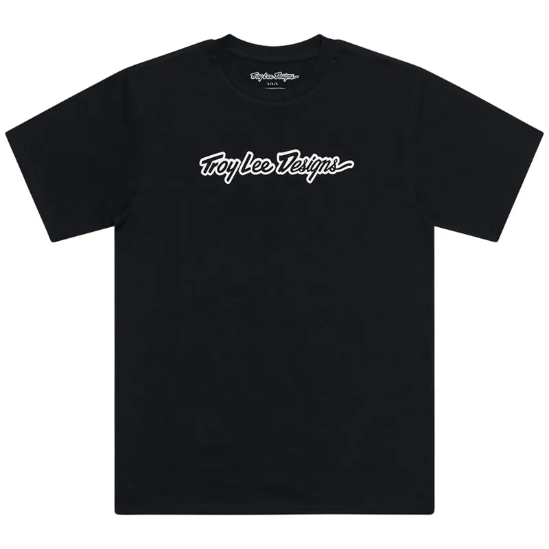Troy Lee Designs Signature Men's Short Sleeve T-Shirt - Black