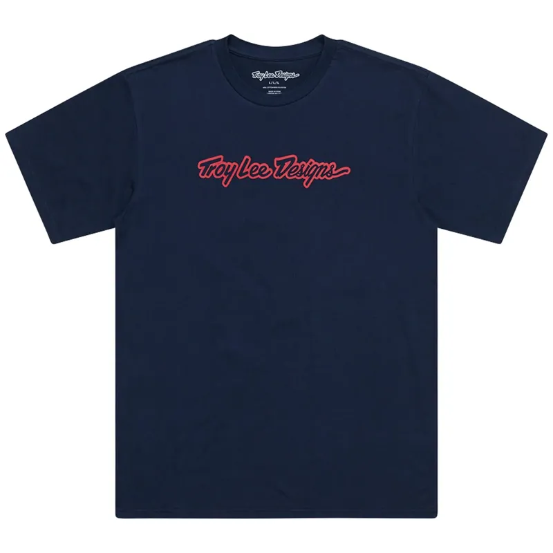 Troy Lee Designs Signature Men's Short Sleeve T-Shirt - Navy