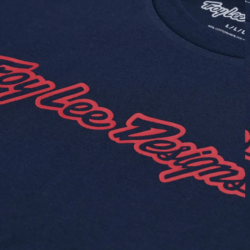 Troy Lee Designs Signature Men's Short Sleeve T-Shirt - Navy-2