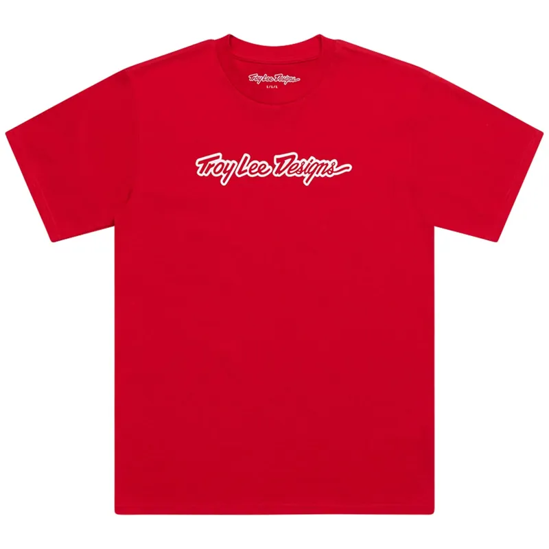 Troy Lee Designs Signature Men's Short Sleeve T-Shirt - Red