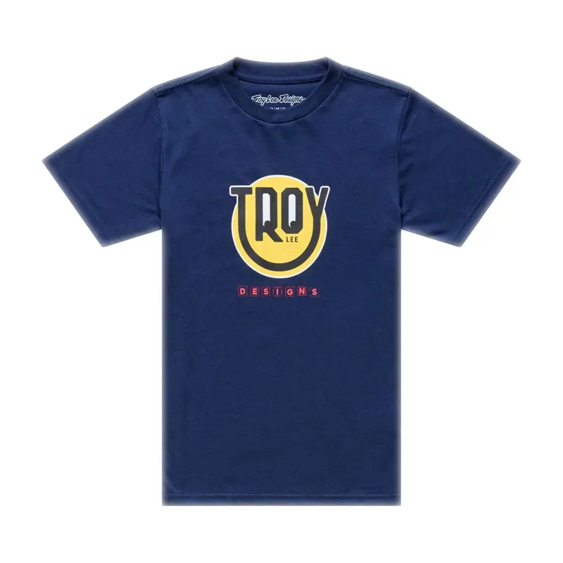 Troy Lee Designs Happy Dayz Youth Short Sleeve T-Shirt - Navy