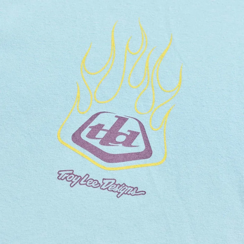 Troy Lee Designs Flame2 Men's Long Sleeve T-Shirt - Dawn Blue-3