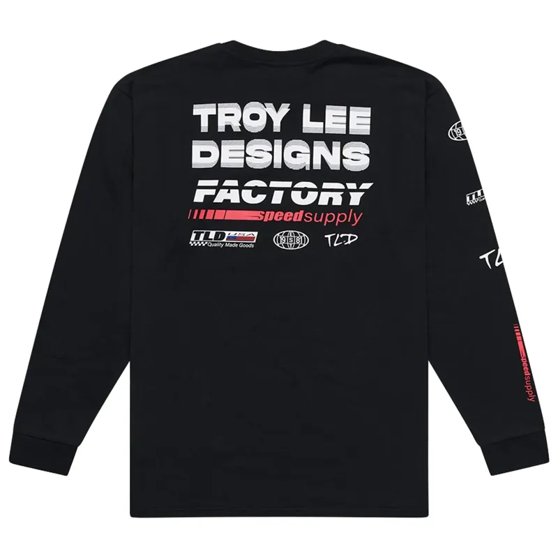 Troy Lee Designs Factory Men's Long Sleeve T-Shirt - Black-1