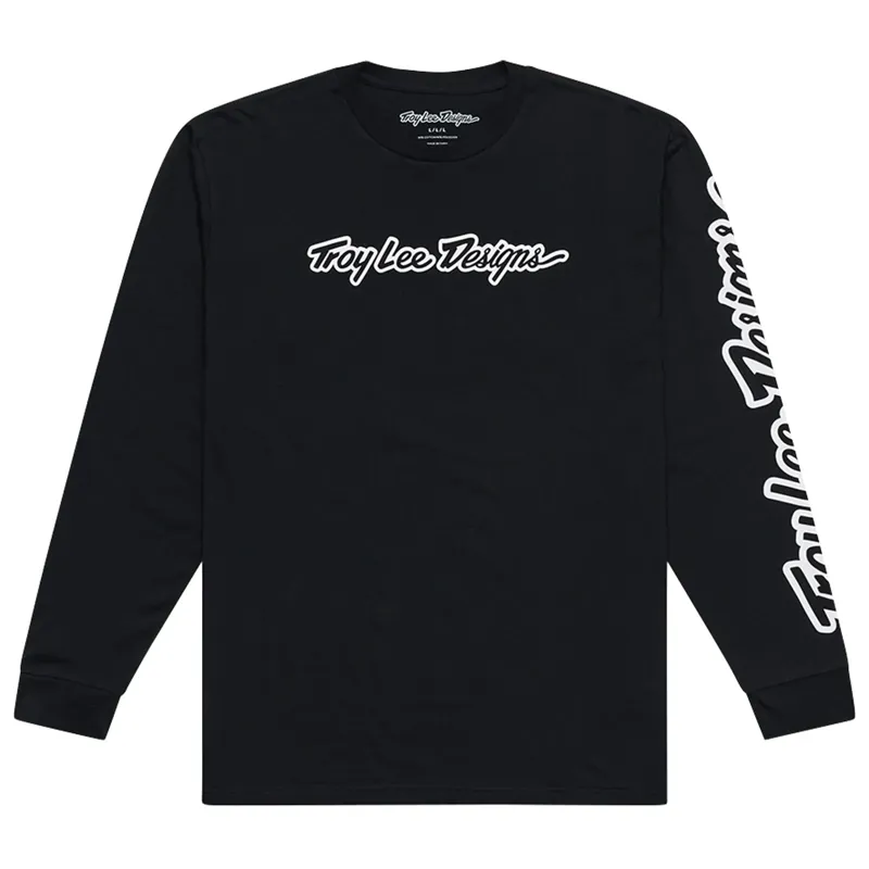 Troy Lee Designs Signature Men's Long Sleeve T-Shirt - Black