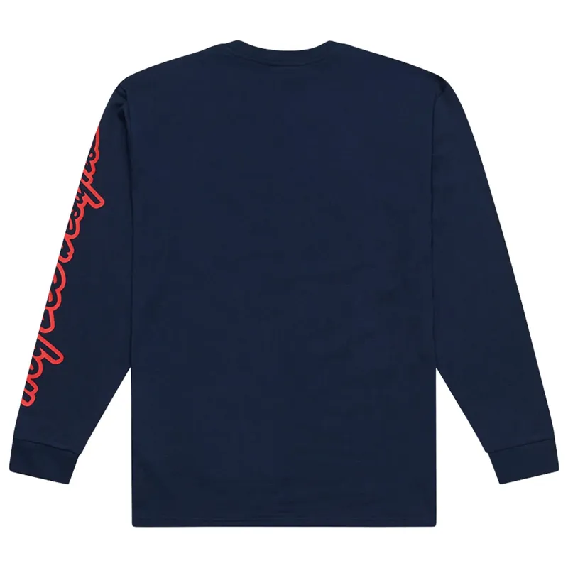 Troy Lee Designs Signature Men's Long Sleeve T-Shirt - Navy-1