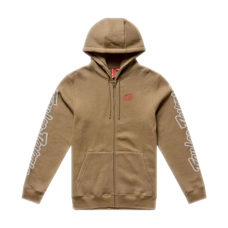 Troy Lee Designs Zip Up Men's Hoodie - Badge Sienna