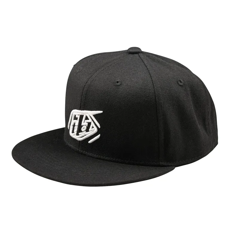 Troy Lee Designs Badge Flat Bill Snapback Cap - Black