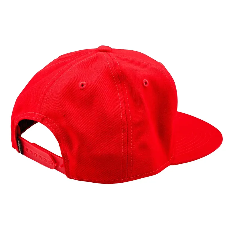 Troy Lee Designs Signature Flat Bill Snapback Cap - Red-1