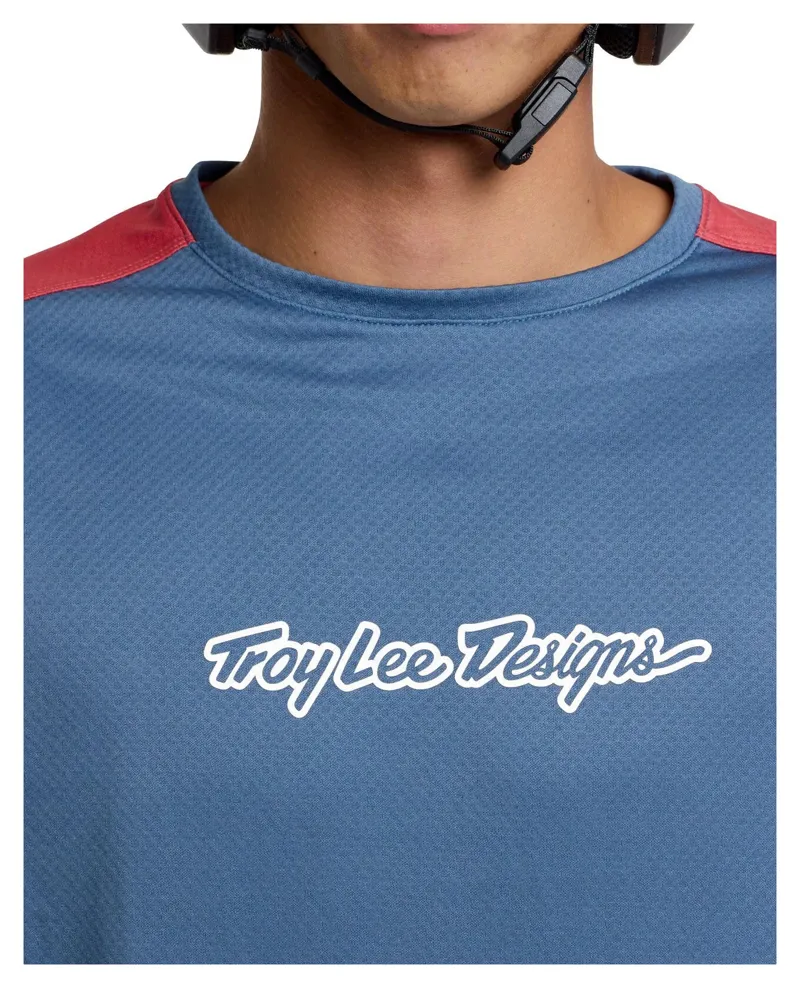 Troy Lee Stage Signature Men's Long Sleeve Jersey - TLD Slate-2