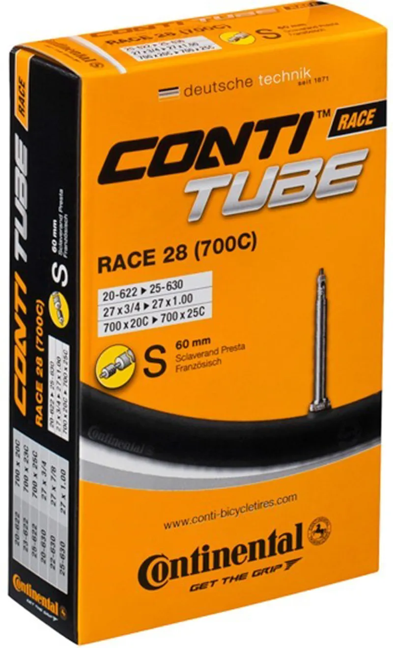 Continental Race Supersonic Presta Inner Tube - 700 x 20-25c - Presta