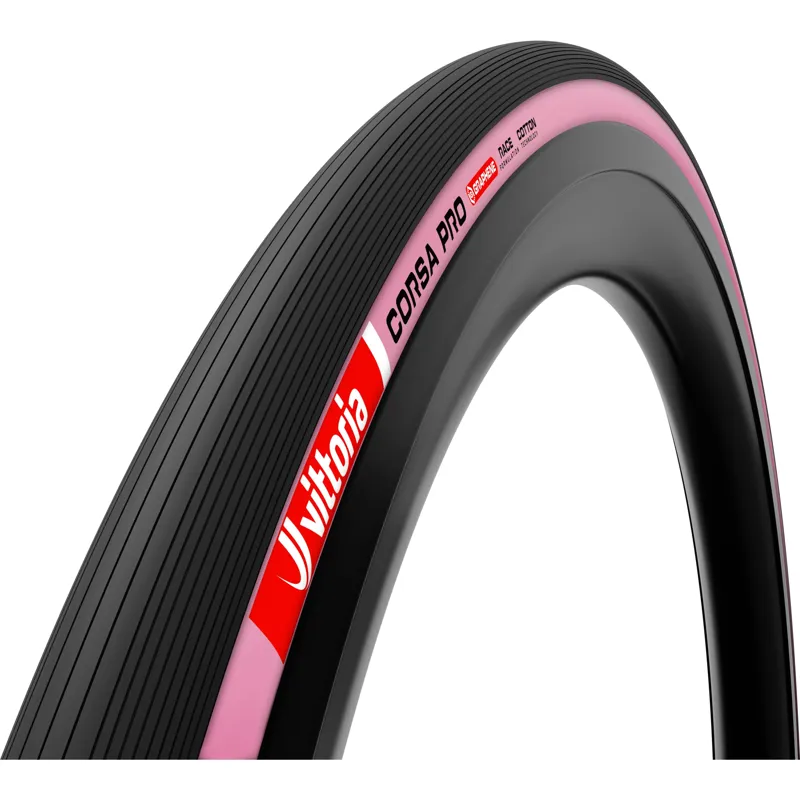 Vittoria Corsa Pro Tubeless-Ready Road Bike Tyre - Pink Edition