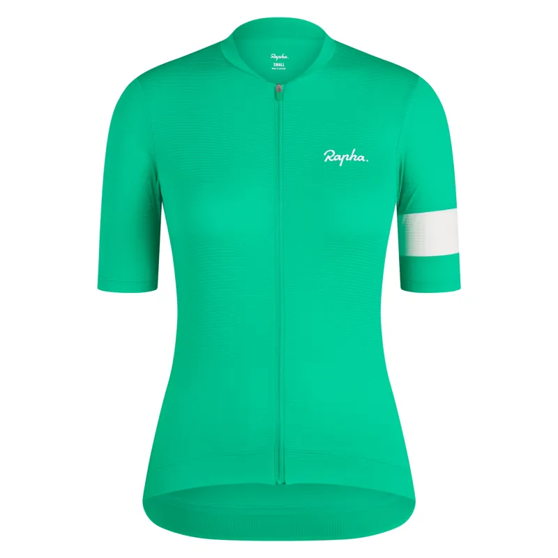 Rapha Core Lightweight Women's Short Sleeve Jersey - Fresh Green/White-1