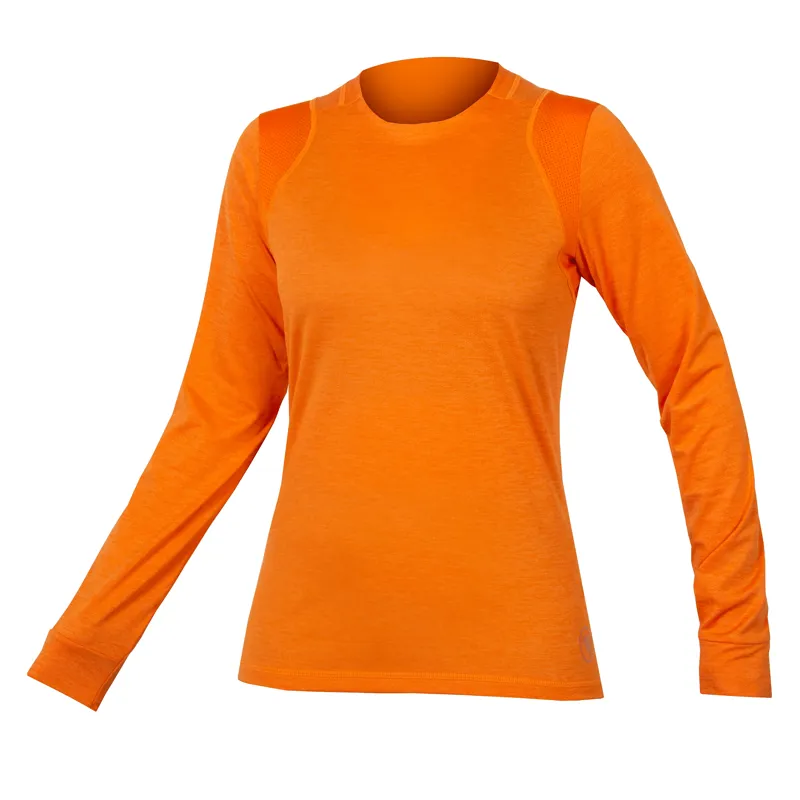 Endura SingleTrack Women's Long Sleeve Jersey - Orange Harvest