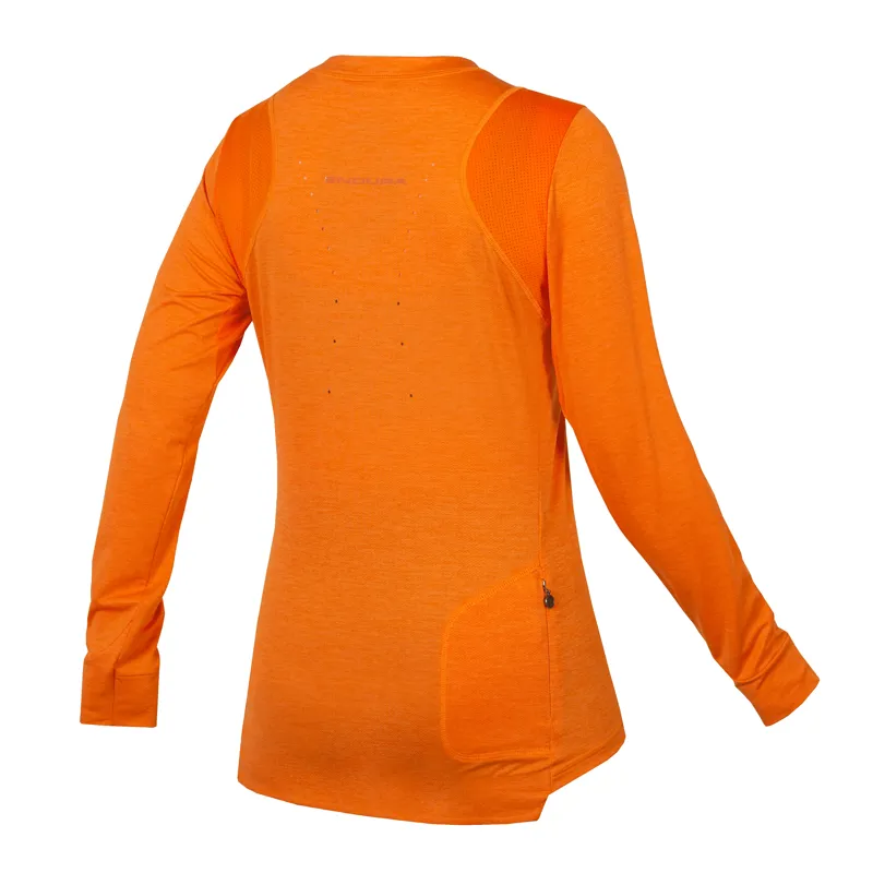 Endura SingleTrack Women's Long Sleeve Jersey - Orange Harvest-1