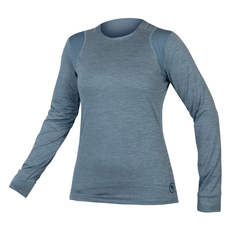 Endura SingleTrack Women's Long Sleeve Jersey - Blue steel