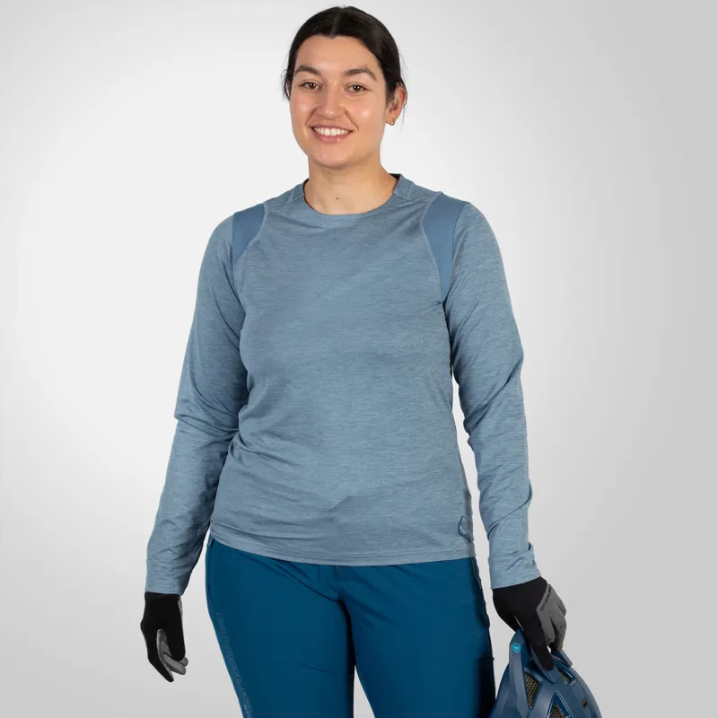 Endura SingleTrack Women's Long Sleeve Jersey - Blue steel-2
