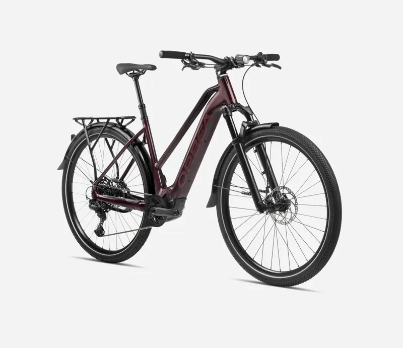 Orbea Kemen Mid 10 2024 Electric Hybrid Bike - Dark Red-1