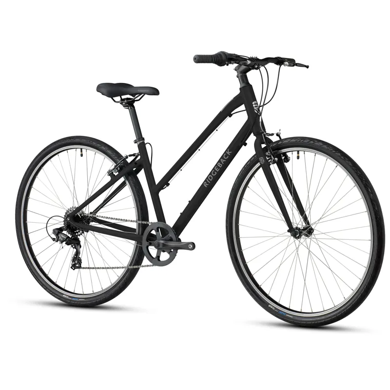 Ridgeback Comet Open Frame 2025 Women's Hybrid Bike - Black-1