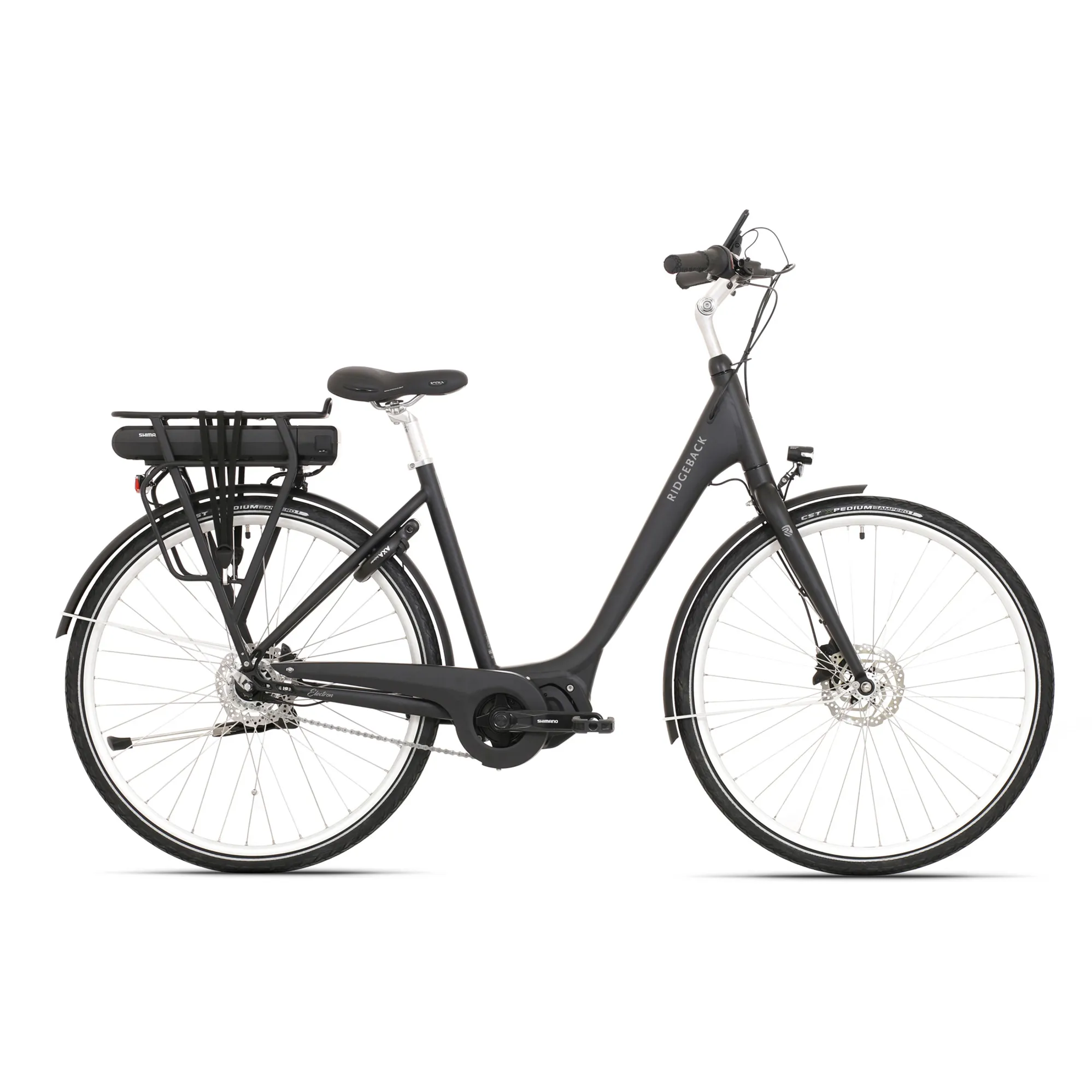 Ridgeback Electron+ Unisex Step Through 2025 Electric Bike Black
