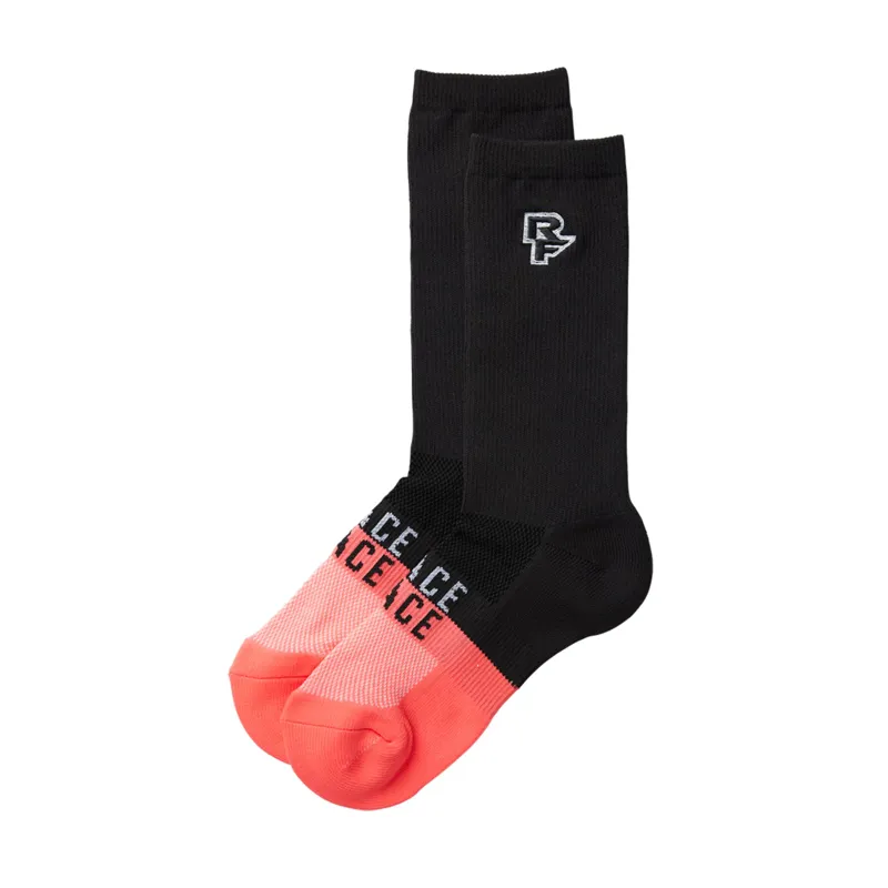 Race Face Far Out Coolmax Men's Socks - Black/Coral