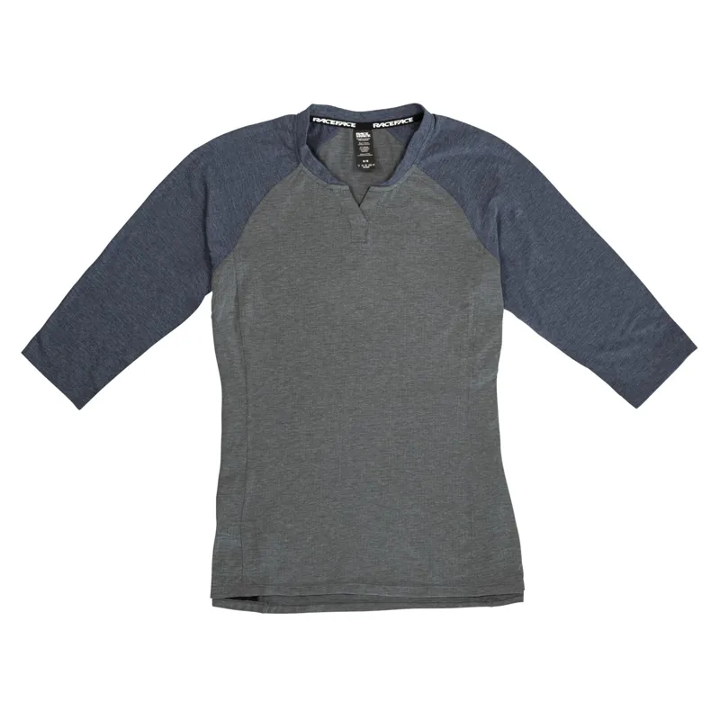 Race Face Traverse Dri Release Womens 3/4 Sleeve Jersey - Navy