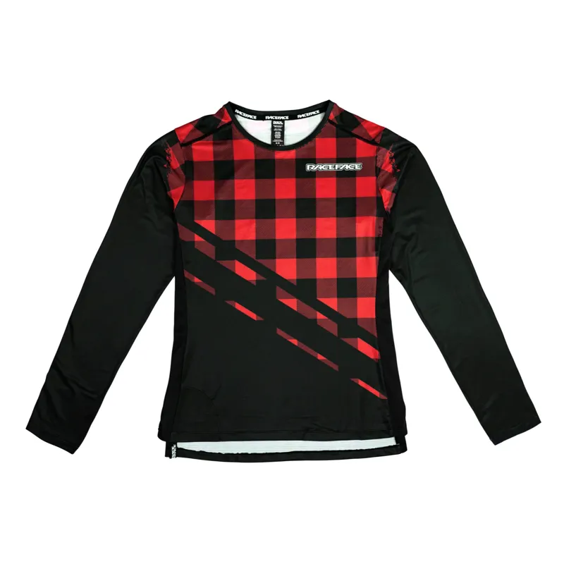 Race Face Diffuse Womens Long Sleeve Jersey - Rouge