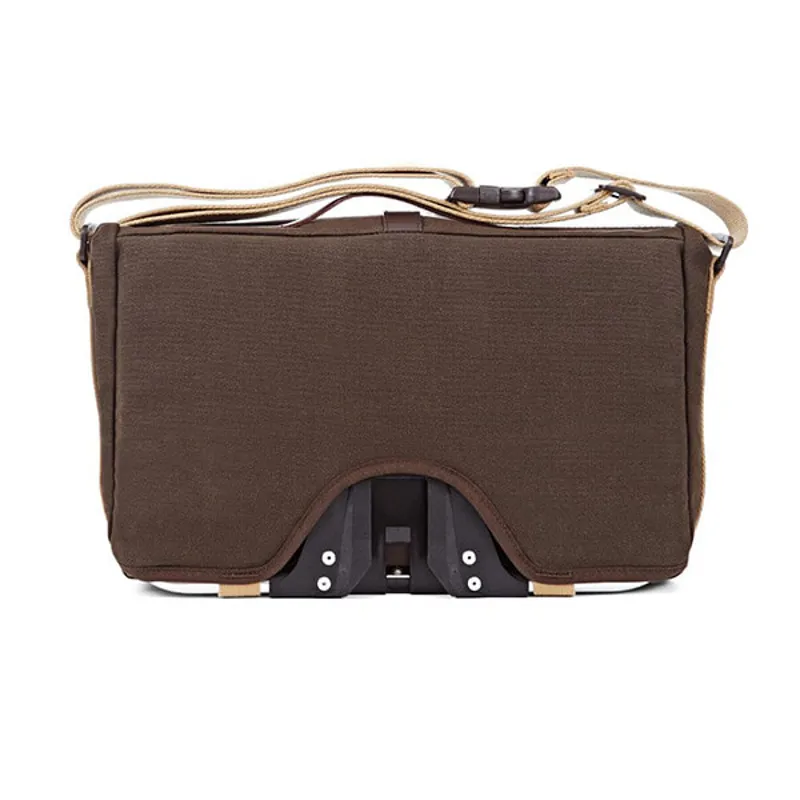 Brompton Roll Top Bag Handlebar Bag - Khaki Waxed Canvas-5