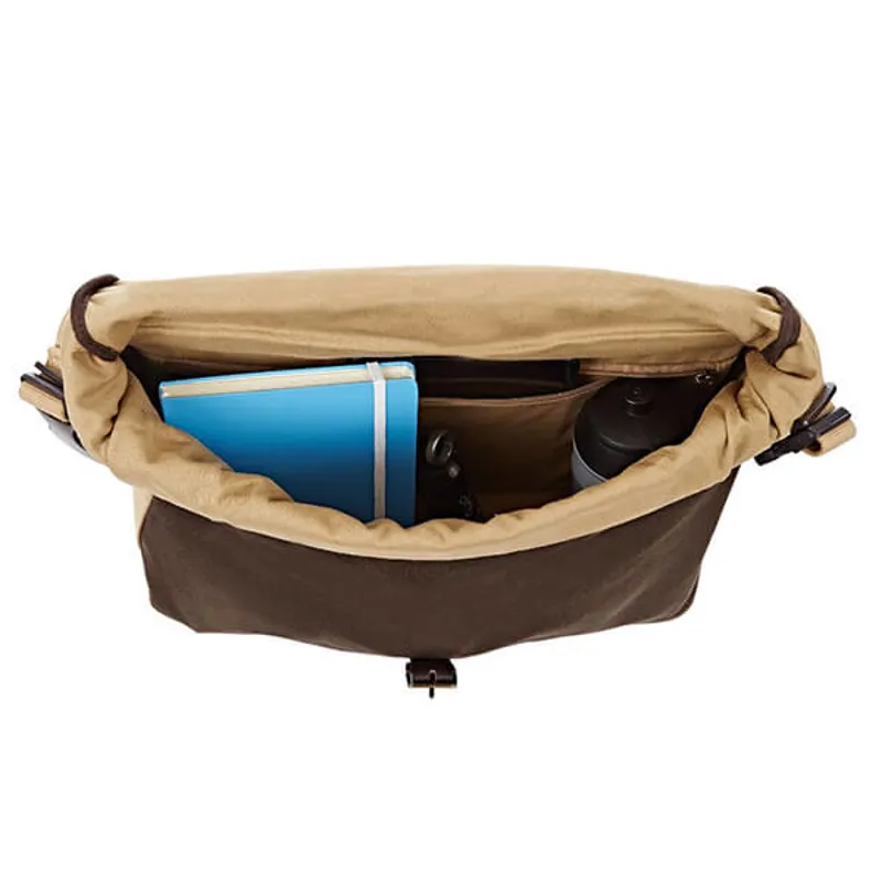 Brompton Roll Top Bag Handlebar Bag - Khaki Waxed Canvas-4