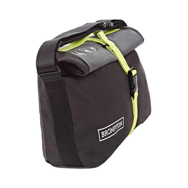Brompton Roll Top Bag Handlebar Bag Grey/Black/Lime Green