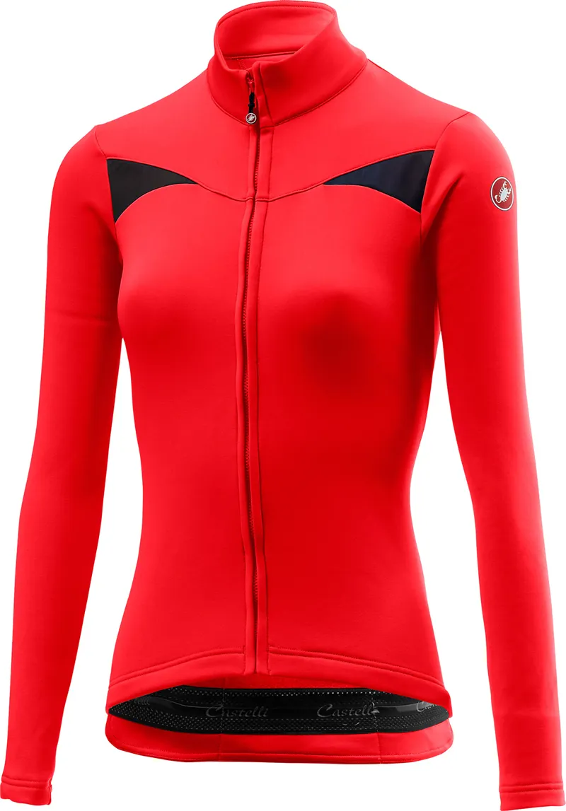 Download Castelli Sinergia Womens Thermal Long Sleeve Jersey - Red ...