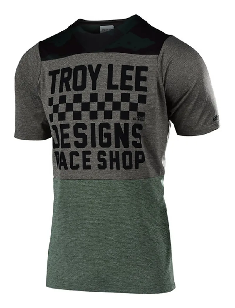 Troy Lee Designs Skyline Short Sleeve Jersey - Camo/Heather Taupe