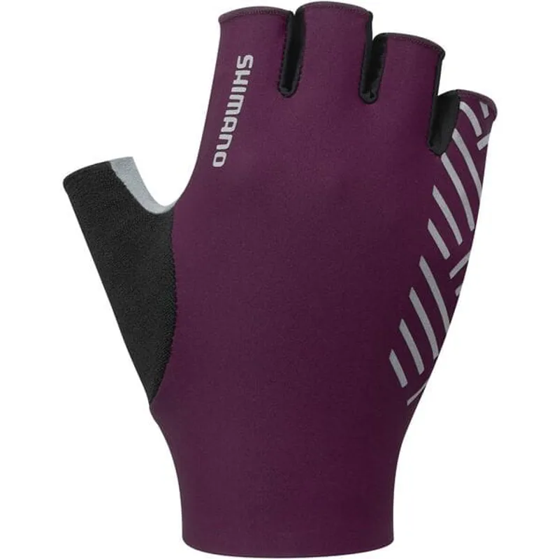 Shimano Advanced Men's Short Finger Gloves - Dark Red
