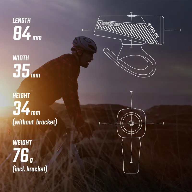 Sigma Buster 150 USB Headlight w/Handlebar Mount-9