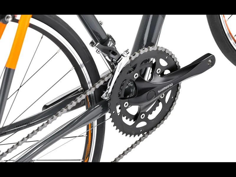 Lapierre Shaper 100 2019 Flat Bar Road Bike - Silver/Orange-2