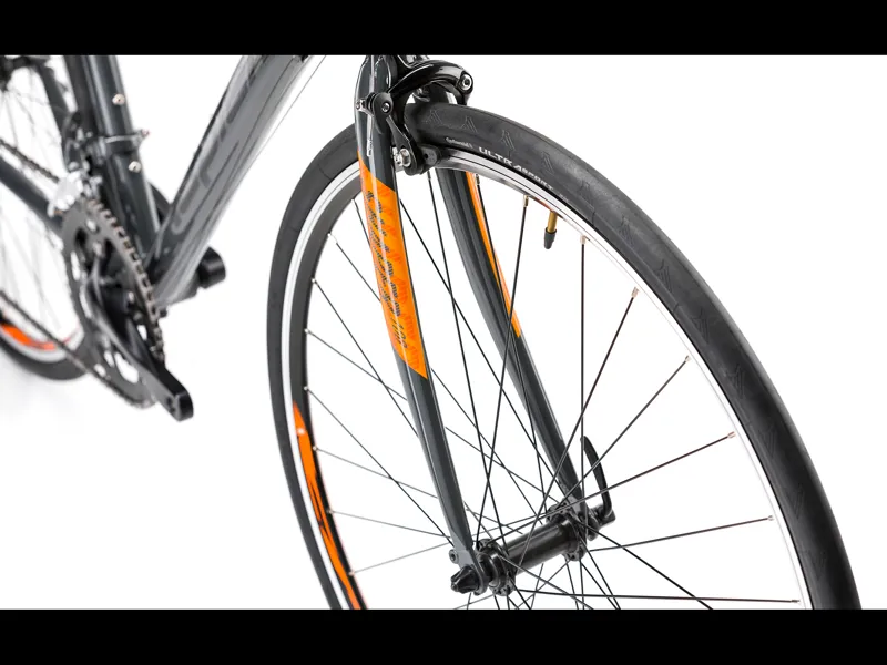 Lapierre Shaper 100 2019 Flat Bar Road Bike - Silver/Orange-3
