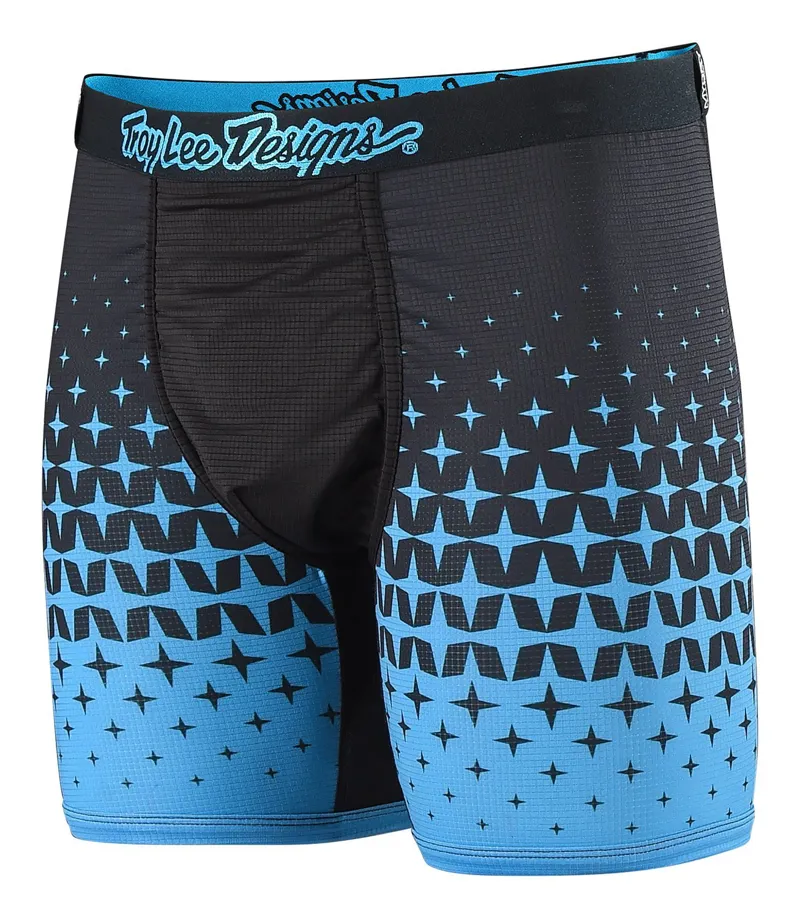 Troy Lee Designs BN3TH Undershorts - Megaburst Cyan/Black