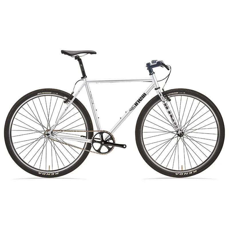 Cinelli Tutto Plus 2024 Flat Bar Single Speed Road Bike - Silver