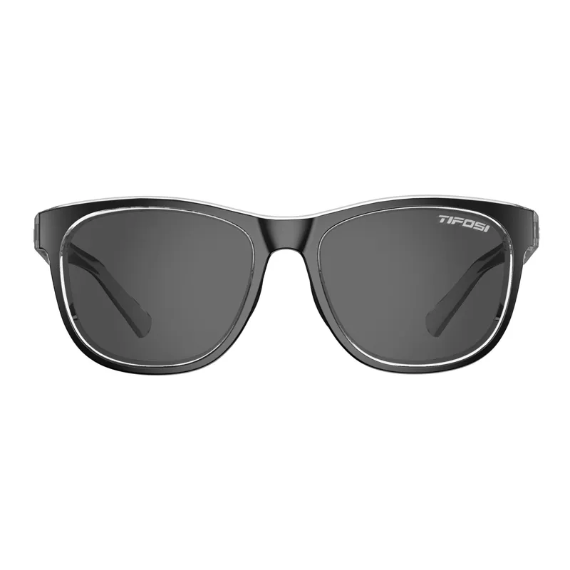 Tifosi Swank Single Lens Sunglasses - Onyx Clear/Smoke Lens-1