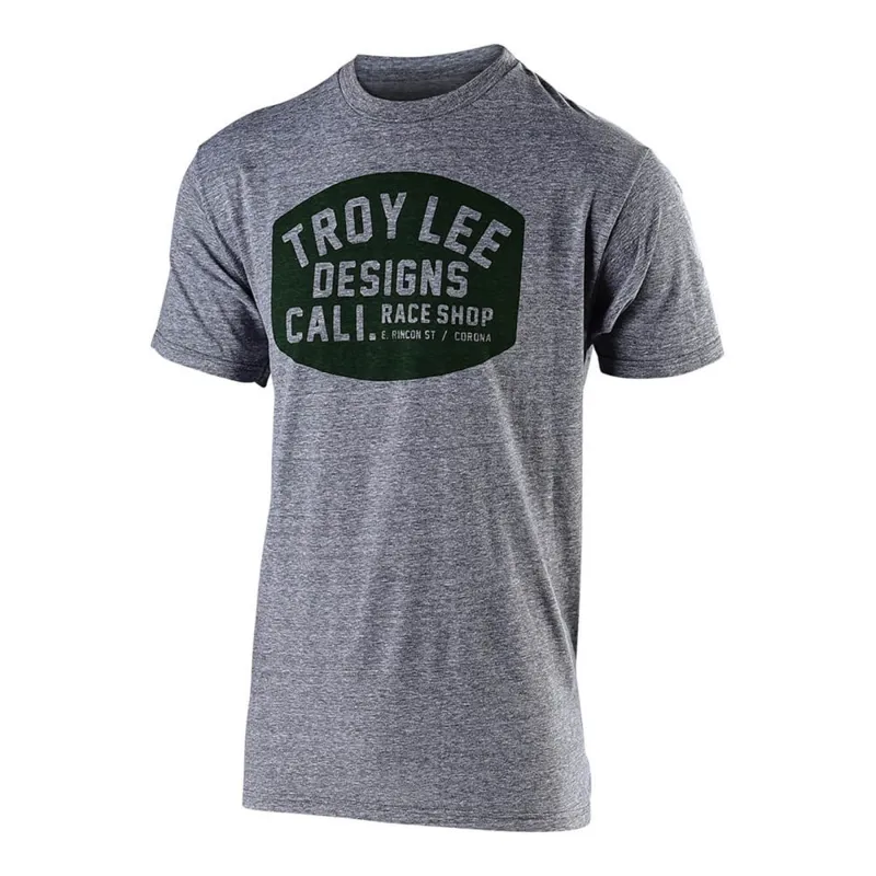 Troy Lee Designs Blockworks Casual Tee - Vintage Gray Snow