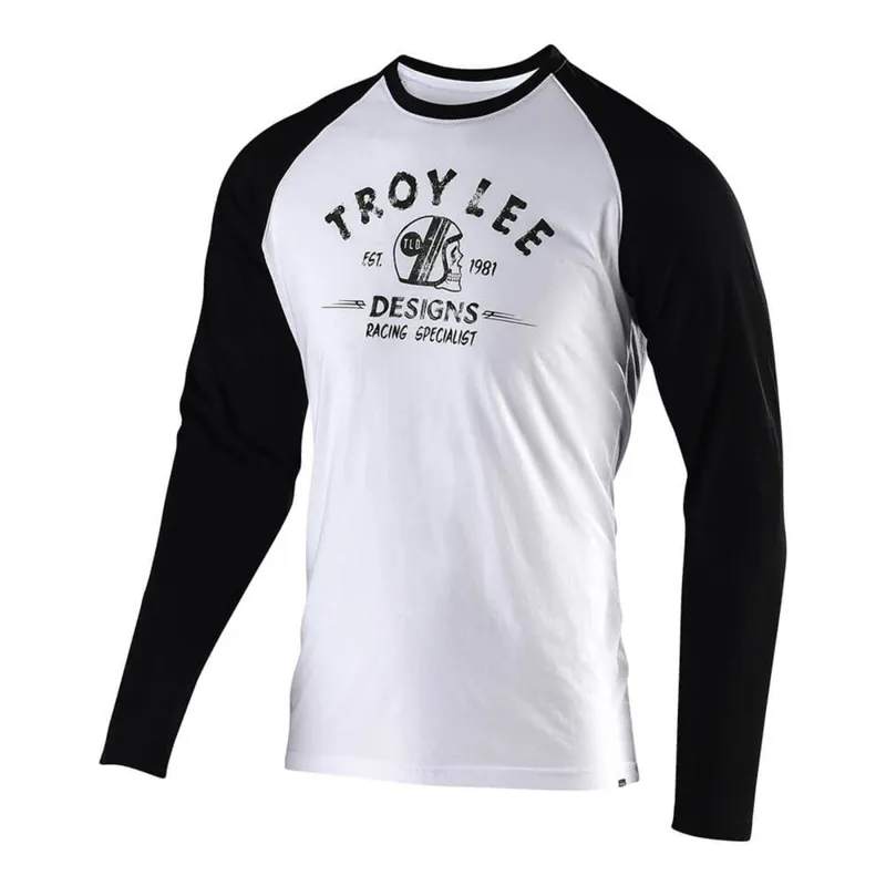 Troy Lee Designs Racing Specialist Long Sleeve Tee - White/Black