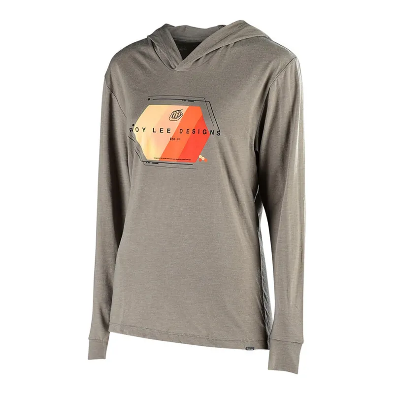 Troy Lee Designs Womens Technical Fade Pullover Hoodie - Venetian Gray