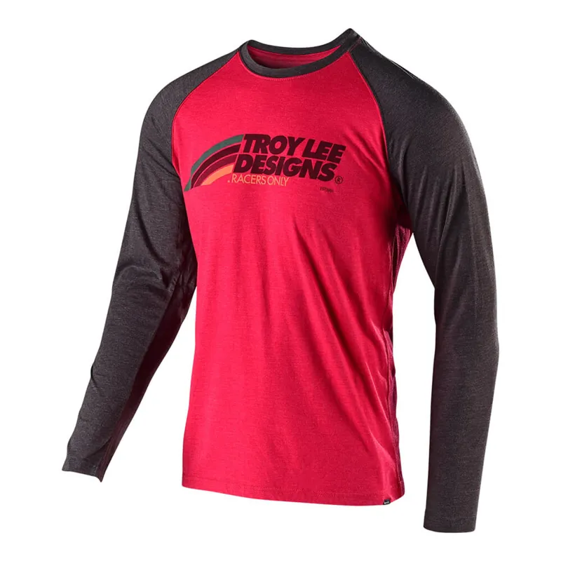 Troy Lee Designs Velo Long Sleeve Tee - Red/Charcoal