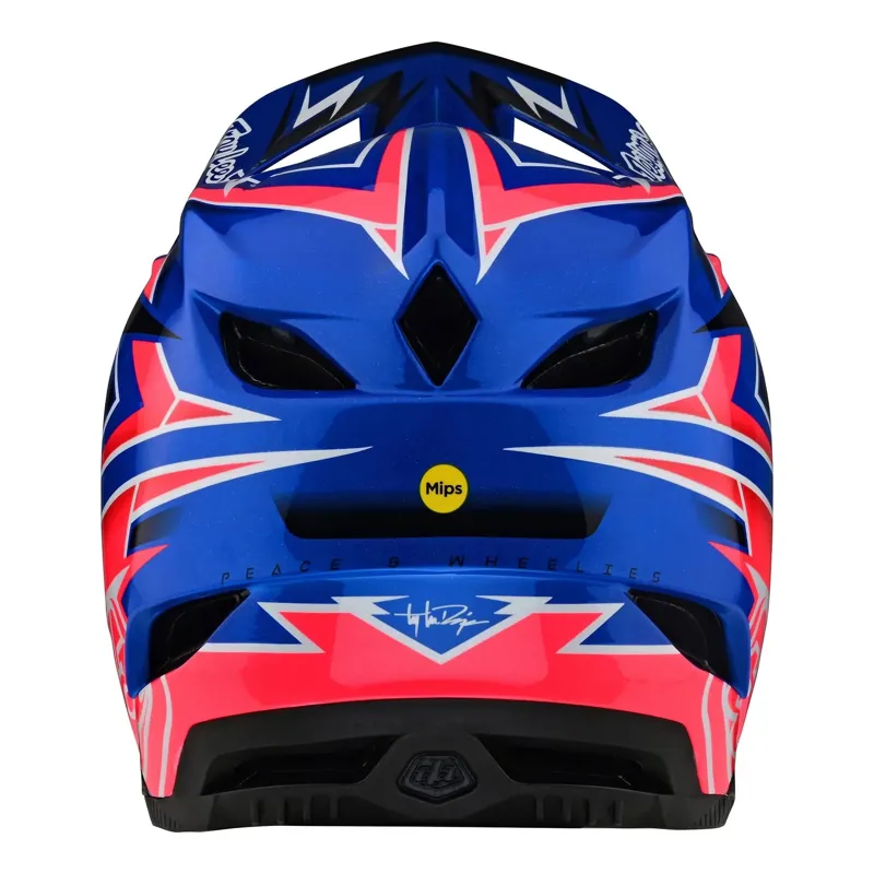 Troy Lee Designs D4 Composite MIPS Full Face Helmet - Volt Blue-5