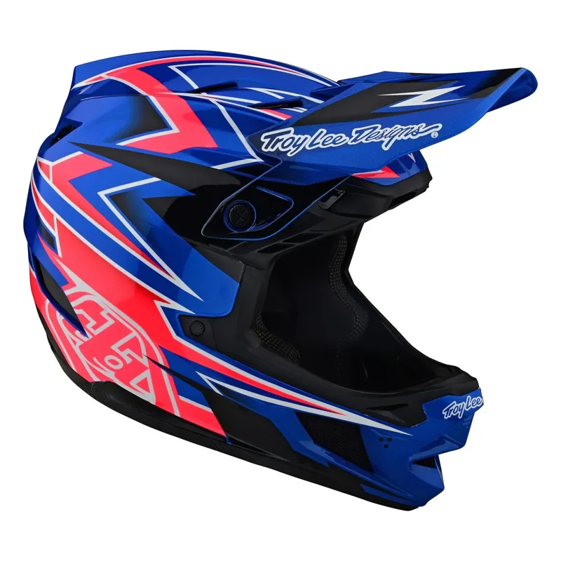 Troy Lee Designs D4 Composite MIPS Full Face Helmet - Volt Blue-1