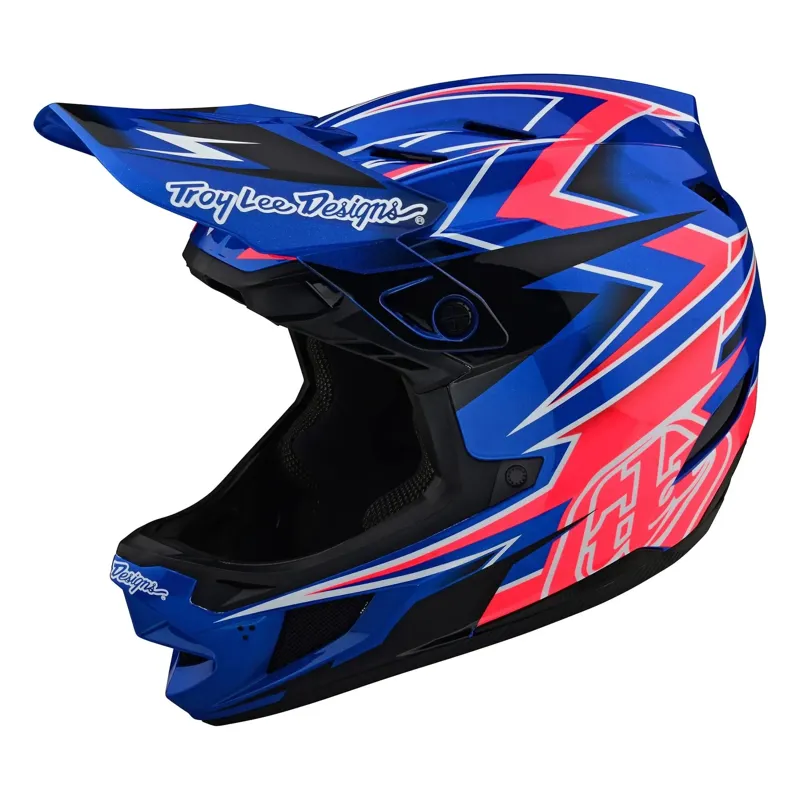 Troy Lee Designs D4 Composite MIPS Full Face Helmet - Volt Blue