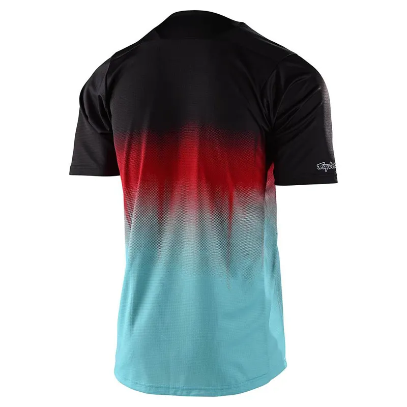 Troy Lee Designs Skyline V2 Short Sleeve Jersey - Black/Turquoise-1